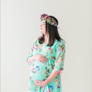 PinkBlush Mint Green Maternity Dress NWT